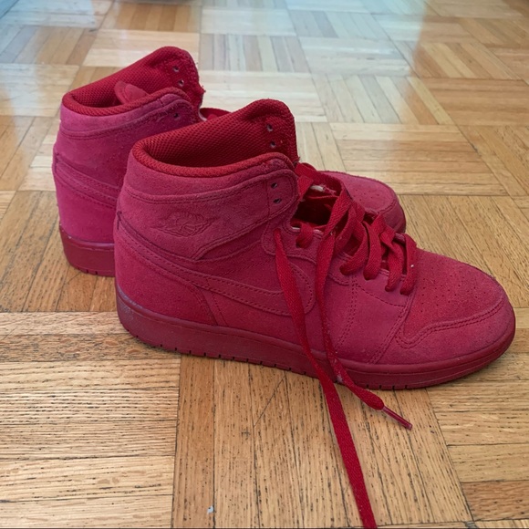 Air Jordan 1 Retro High BG 'Red Suede' - Picture 3 of 5